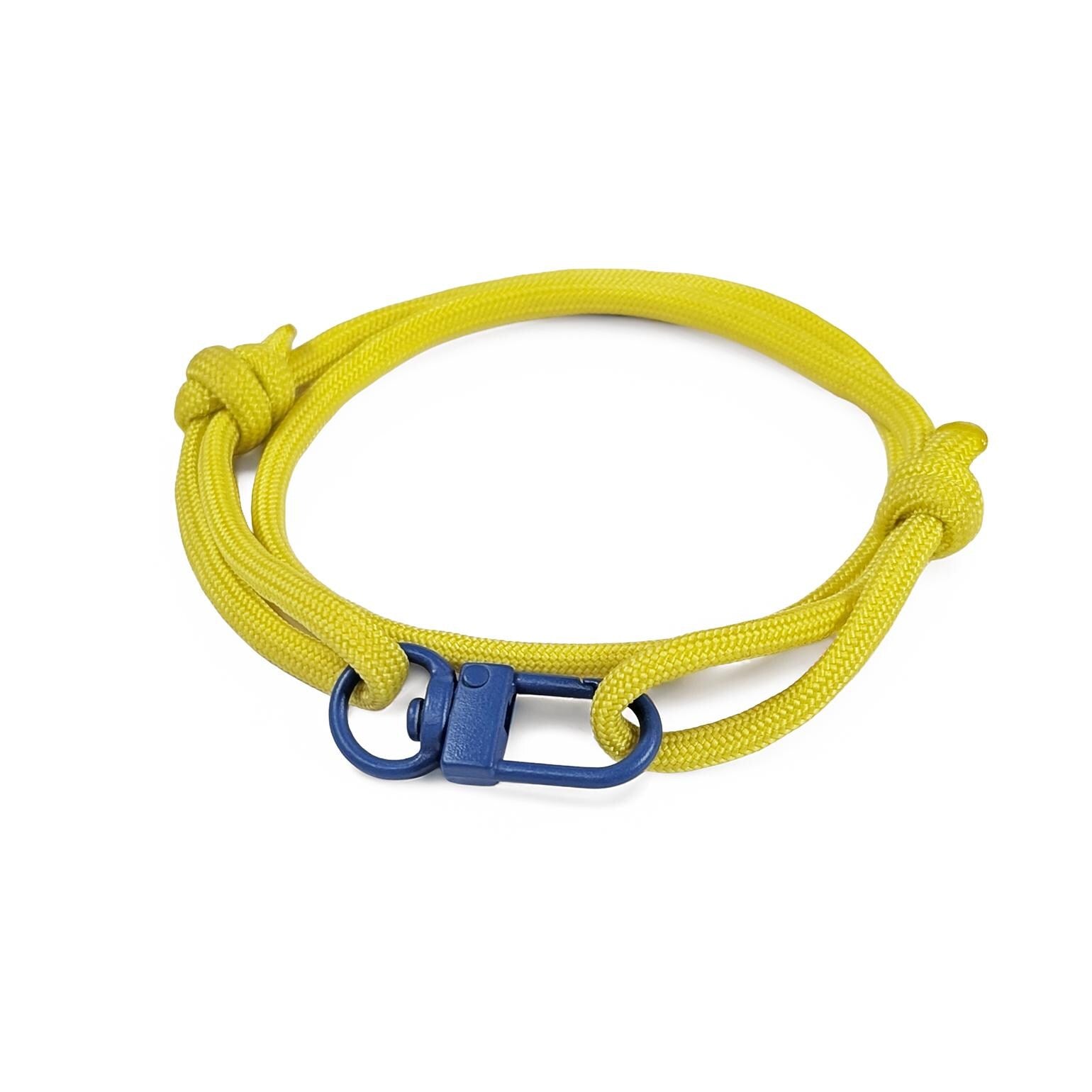 Banana Yellow Paracord Bracelet: Adjustable Sliding Knot Design
