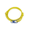 Yellow Adjustable Paracord Wrap Bracelet With Blue Clasp