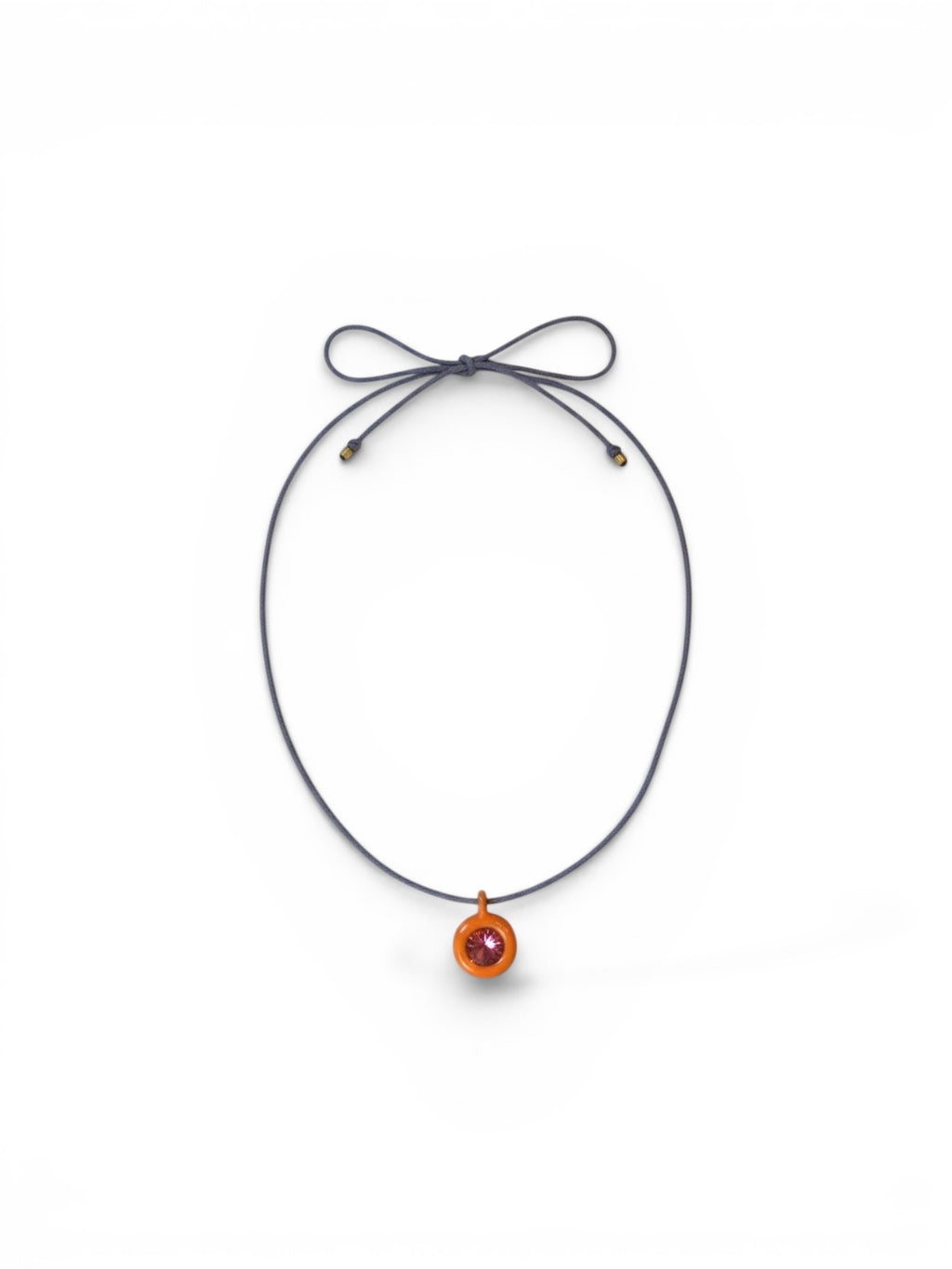 Pendant with Crystal and adjustable cord necklace