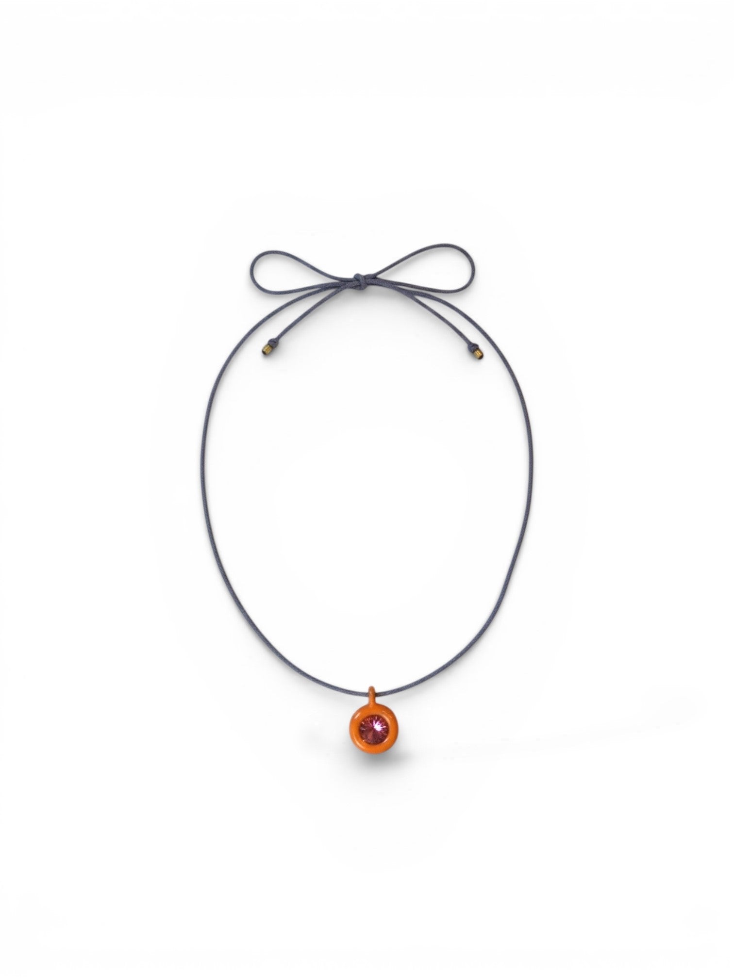 Pendant with Crystal and adjustable cord necklace