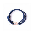 Royal Blue Adjustable Paracord Bracelet With Pink Clasp