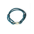 Sea Green Adjustable Paracord Bracelet with Cream Clasp