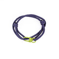 Purple Adjustable Paracord Bracelet with Lime Green Clasp
