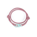 Pink Adjustable Paracord Bracelet with Blue Clasp