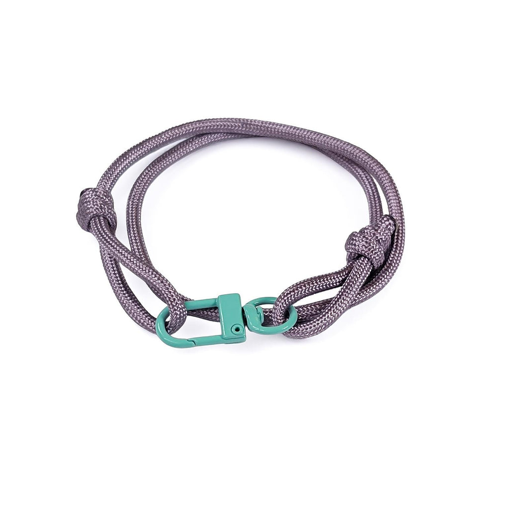 Lavender Purple Adjustable Paracord With Turquoise Clasp