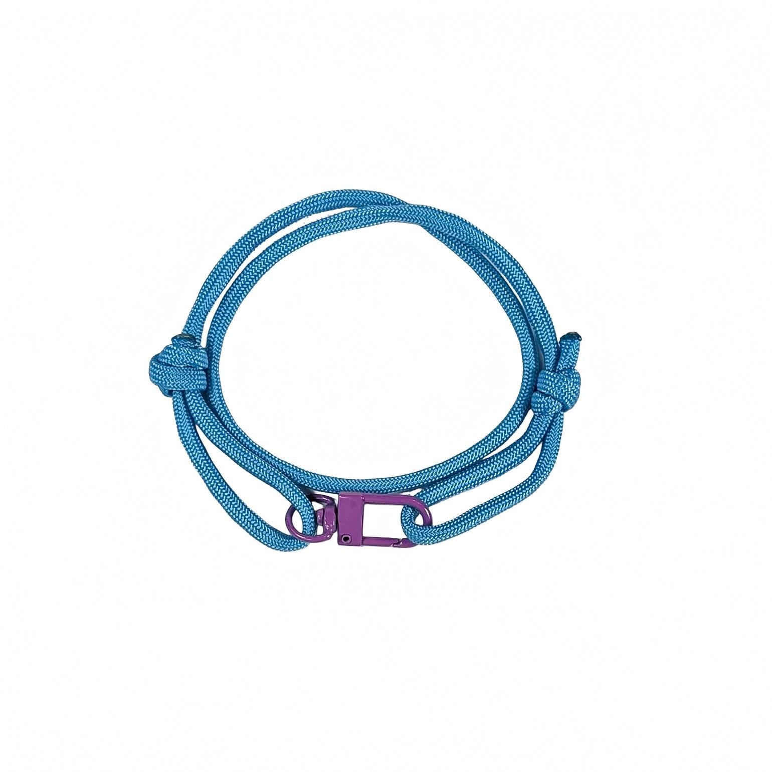 Sky Blue Paracord Bracelet: Adjustable Sliding Knot, Waterproof