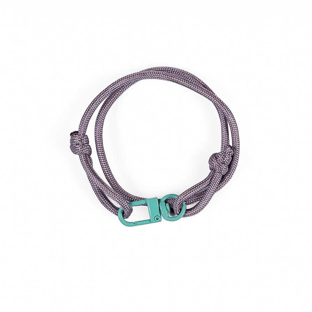 Lavender Purple Adjustable Paracord With Turquoise Clasp