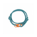 Turquoise Adjustable Paracord Bracelet with Orange Clasp